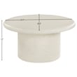 Meridian Furniture Emara Cream Concrete Indoor / Outdoor Coffee Table