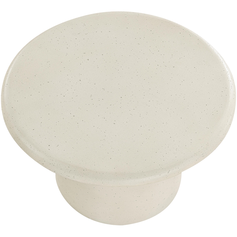 Meridian Furniture Emara Cream Concrete Indoor / Outdoor Coffee Table