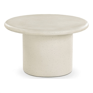 Meridian Furniture Emara Cream Concrete Indoor / Outdoor Coffee Table