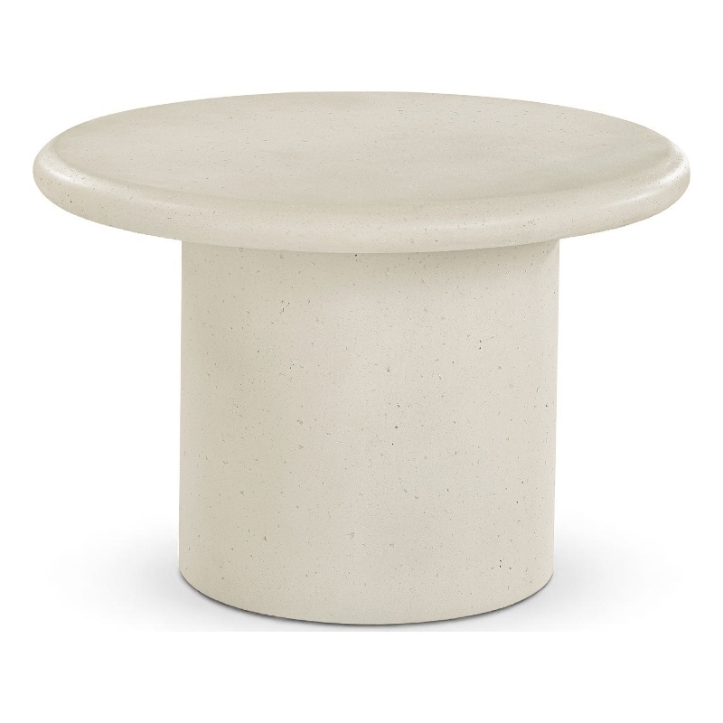 Meridian Furniture Emara Cream Concrete Indoor / Outdoor Coffee Table