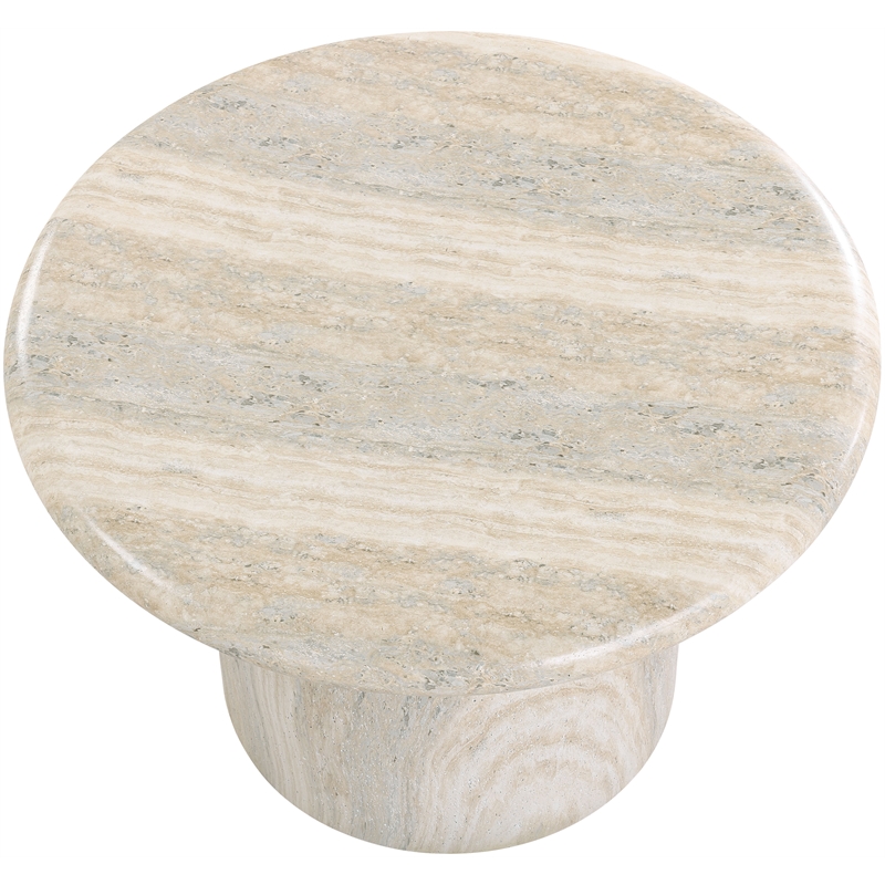 Meridian Furniture Emara Travertine Concrete Indoor / Outdoor Coffee Table