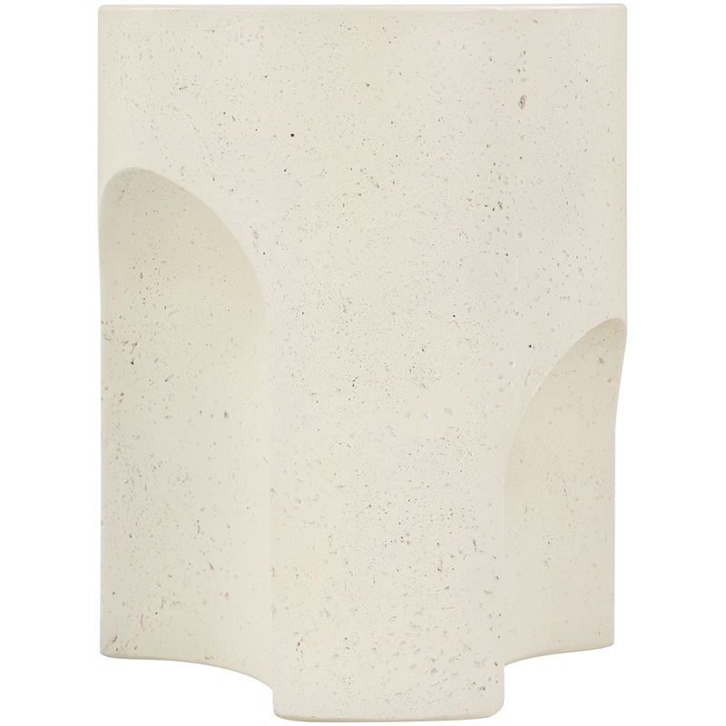Meridian Furniture Olira Cream Concrete Indoor / Outdoor End Table
