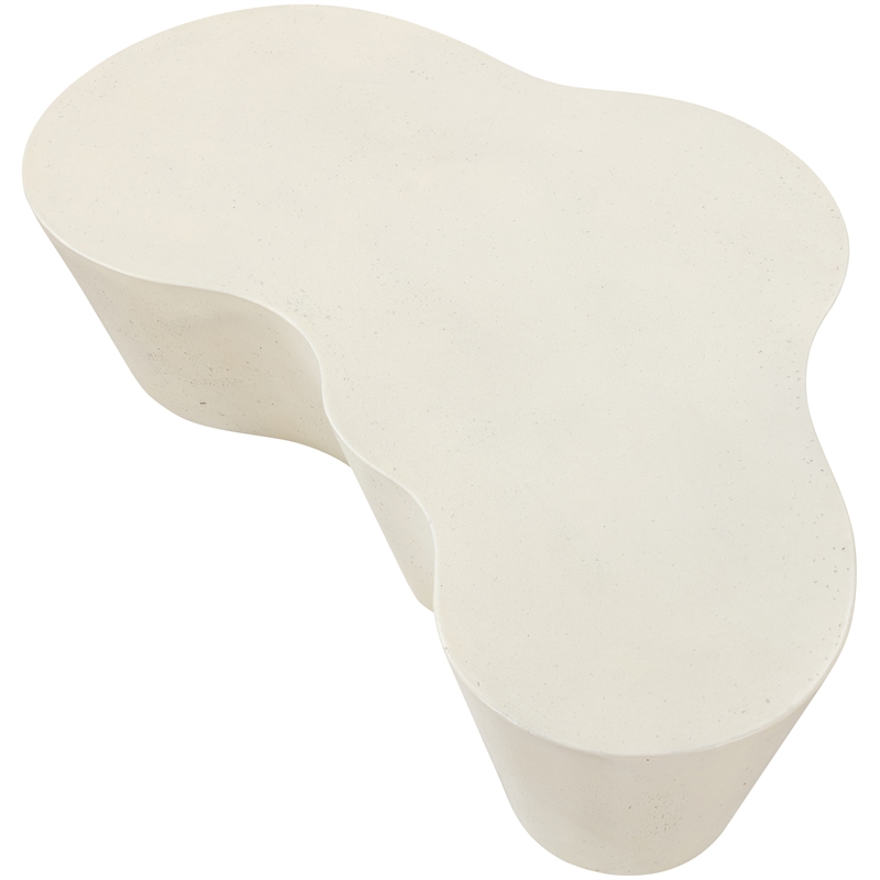 Meridian Furniture Monza Cream Concrete Indoor / Outdoor Coffee Table
