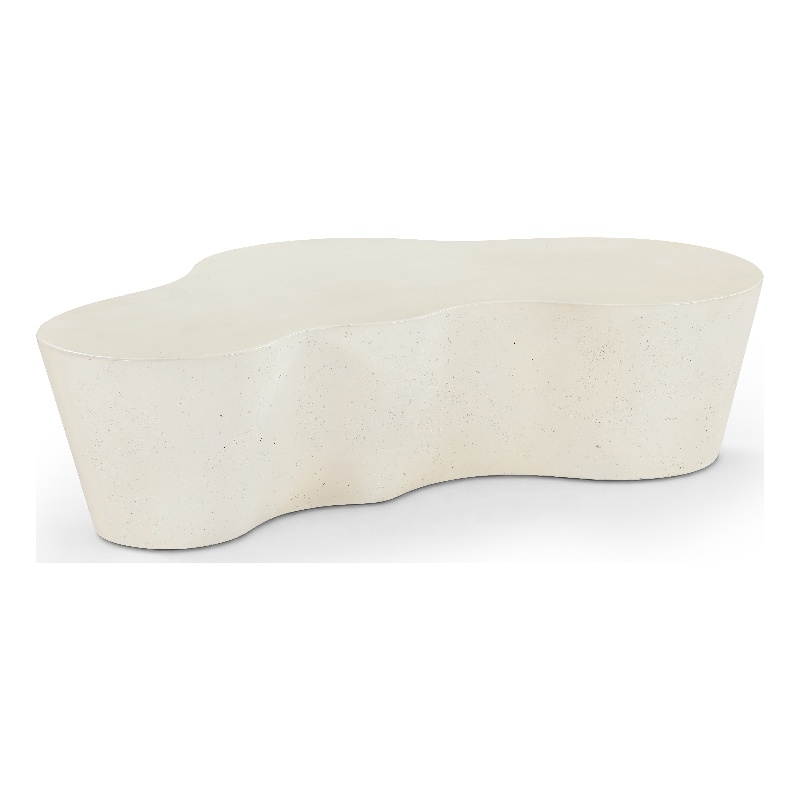 Meridian Furniture Monza Cream Concrete Indoor / Outdoor Coffee Table