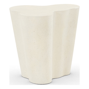 Meridian Furniture Monza Cream Concrete Indoor / Outdoor End Table