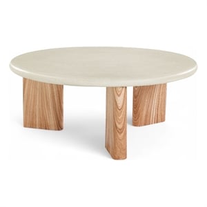 Meridian Furniture Avaya Cream / Natural Concrete Indoor / Outdoor Coffee Table