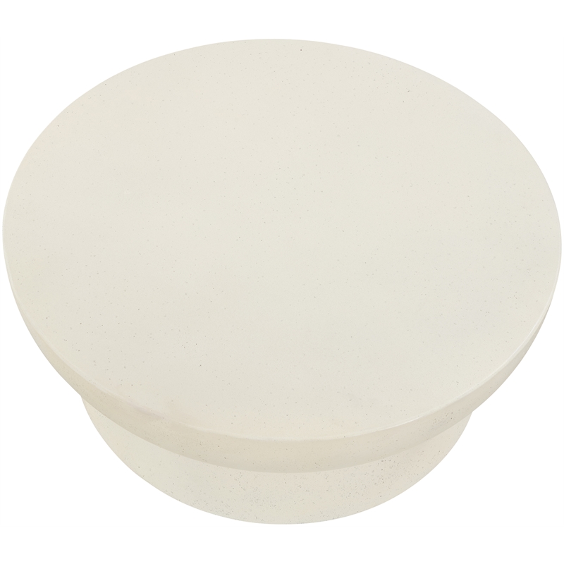 Meridian Furniture Avaya Cream Concrete Indoor / Outdoor Coffee Table