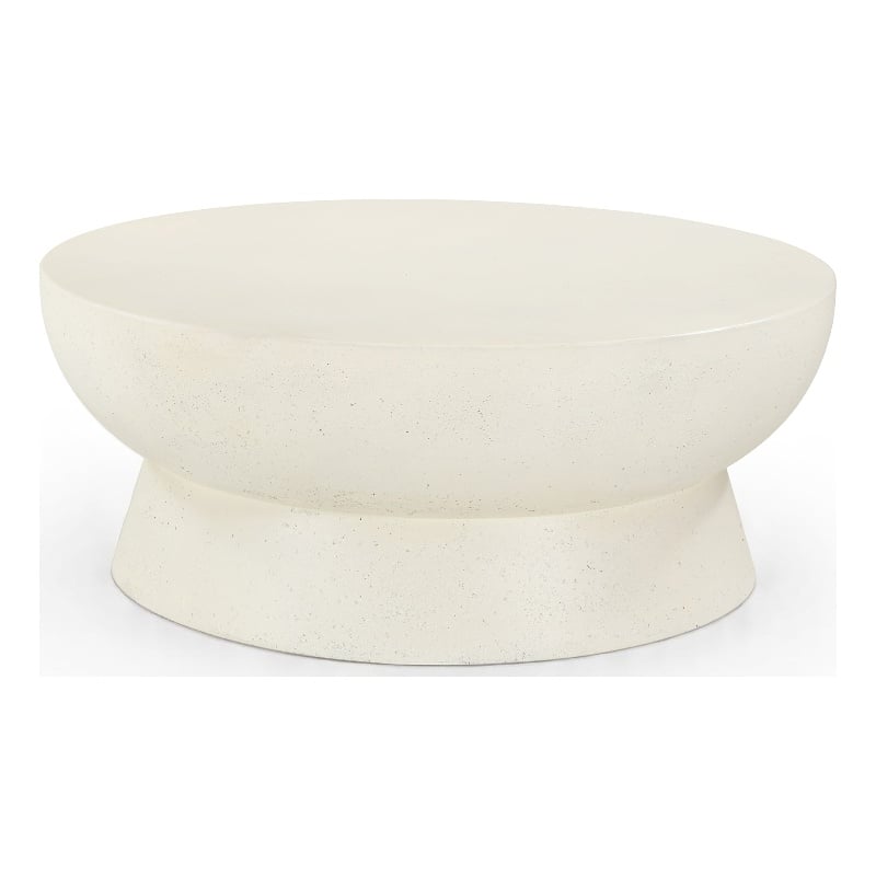 Meridian Furniture Avaya Cream Concrete Indoor / Outdoor Coffee Table