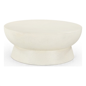 Meridian Furniture Avaya Cream Concrete Indoor / Outdoor Coffee Table