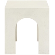 Meridian Furniture Renza Cream Concrete Indoor / Outdoor End Table