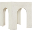 Meridian Furniture Renza Cream Concrete Indoor / Outdoor End Table