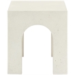 Meridian Furniture Renza Cream Concrete Indoor / Outdoor End Table