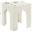 Meridian Furniture Renza Cream Concrete Indoor / Outdoor End Table