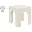Meridian Furniture Renza Cream Concrete Indoor / Outdoor End Table
