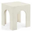Meridian Furniture Renza Cream Concrete Indoor / Outdoor End Table