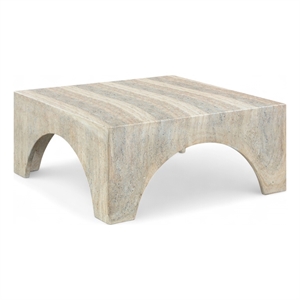 Meridian Furniture Renza Travertine Concrete Indoor / Outdoor Coffee Table