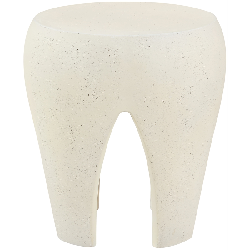 Meridian Furniture Moxie Cream Concrete Indoor / Outdoor End Table
