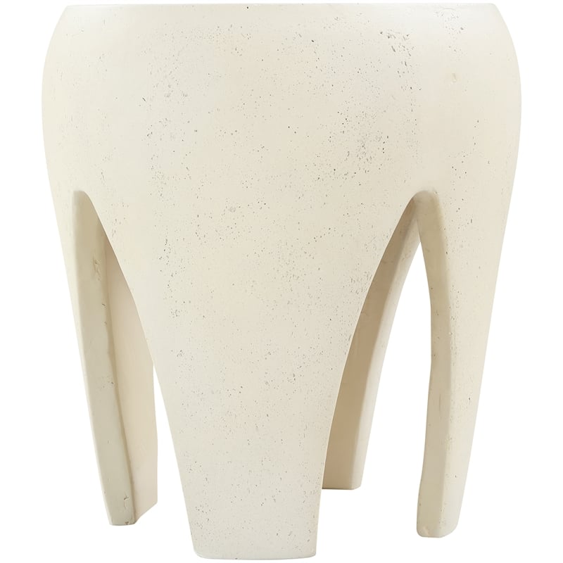 Meridian Furniture Moxie Cream Concrete Indoor / Outdoor End Table
