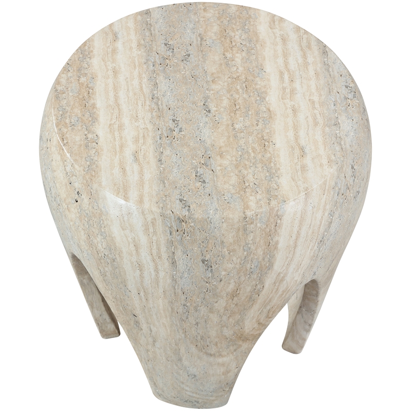 Meridian Furniture Moxie Travertine Concrete Indoor / Outdoor End Table