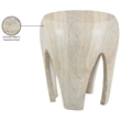 Meridian Furniture Moxie Travertine Concrete Indoor / Outdoor End Table