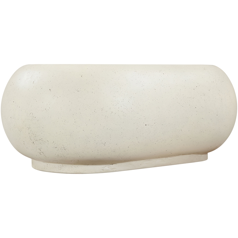 Meridian Furniture Pebble Cream Concrete Indoor / Outdoor Coffee Table