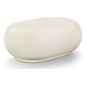Meridian Furniture Pebble Cream Concrete Indoor / Outdoor Coffee Table