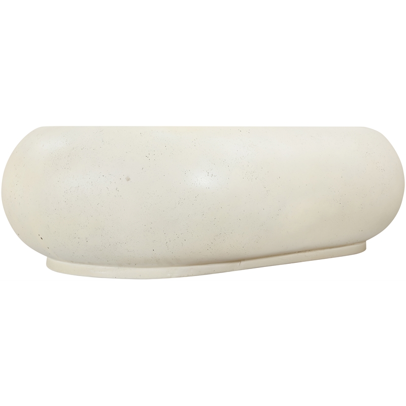 Meridian Furniture Pebble Cream Concrete Indoor / Outdoor Coffee Table