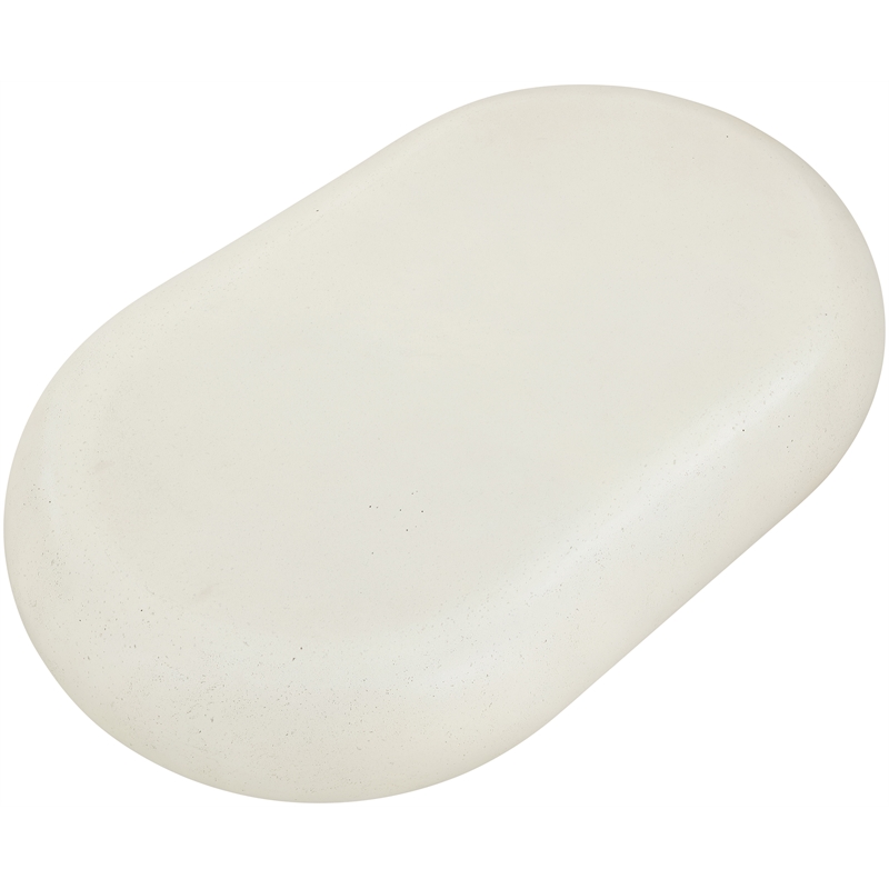 Meridian Furniture Pebble Cream Concrete Indoor / Outdoor Coffee Table
