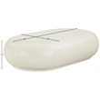 Meridian Furniture Pebble Cream Concrete Indoor / Outdoor Coffee Table
