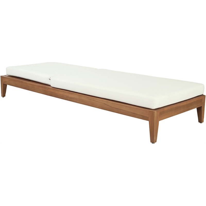 Meridian Furniture Mirella Natural Water Resistant Outdoor Patio Chaise Lounge
