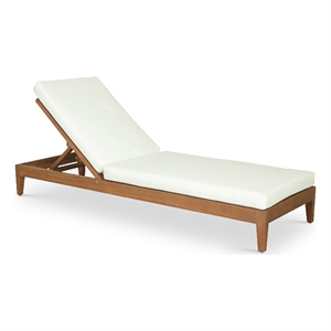 Meridian Furniture Mirella Natural Water Resistant Outdoor Patio Chaise Lounge