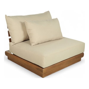 Meridian Furniture Mirella Tan Water Resistant Fabric Patio Armless Chair