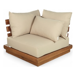 Meridian Furniture Mirella Tan Water Resistant Fabric Patio Corner Chair