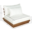 Meridian Furniture Mirella White Water Resistant Fabric Patio Armless Chair
