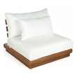 Meridian Furniture Mirella White Water Resistant Fabric Patio Armless Chair