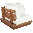 Meridian Furniture Mirella White Water Resistant Fabric Patio Corner Chair