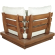 Meridian Furniture Mirella White Water Resistant Fabric Patio Corner Chair
