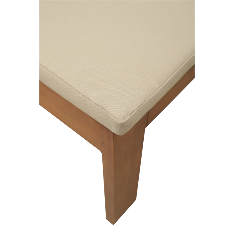 Meridian Furniture Mirella Tan Water Resist Fabric Patio Dining Side Chair