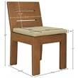 Meridian Furniture Mirella Tan Water Resist Fabric Patio Dining Side Chair