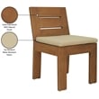 Meridian Furniture Mirella Tan Water Resist Fabric Patio Dining Side Chair