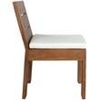 Meridian Furniture Mirella Off White Water Resist Fabric Patio Dining Side Chair