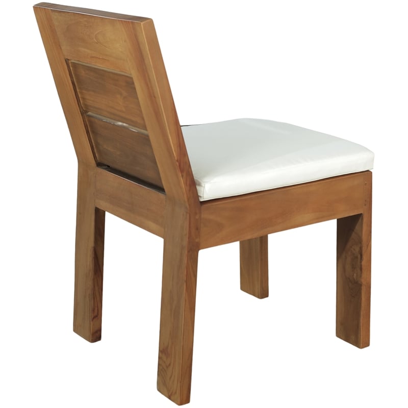 Meridian Furniture Mirella Off White Water Resist Fabric Patio Dining Side Chair