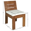 Meridian Furniture Mirella Off White Water Resist Fabric Patio Dining Side Chair