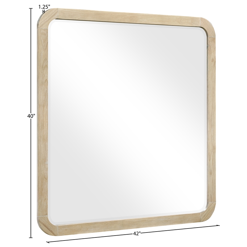 Meridian Furniture Annalise Natural Solid Wood Mirror