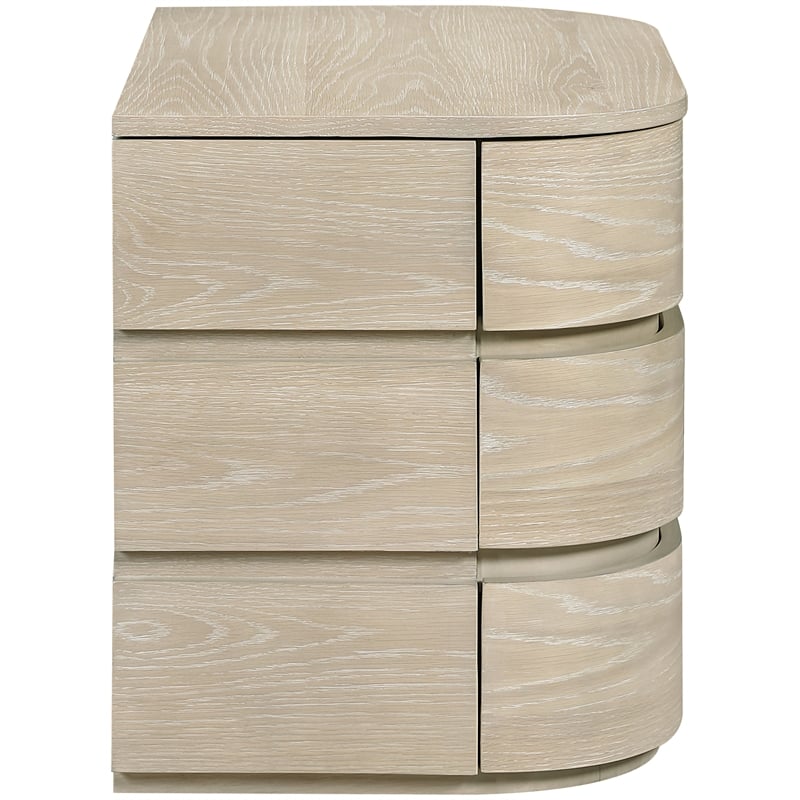 Meridian Furniture Annalise Natural Solid Wood Night Stand