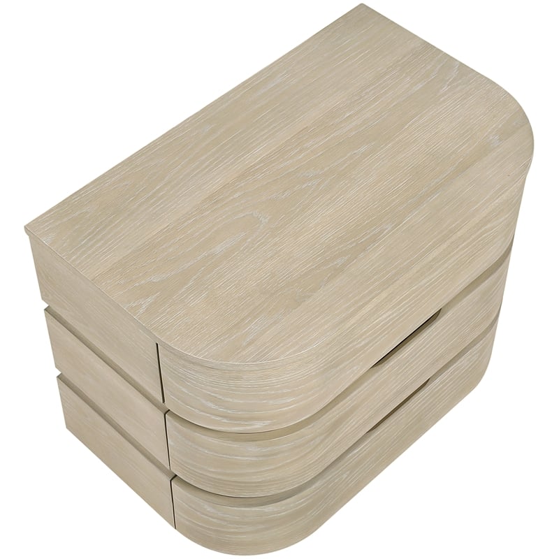 Meridian Furniture Annalise Natural Solid Wood Night Stand