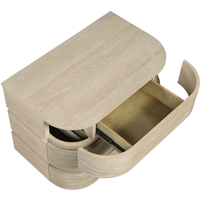 Meridian Furniture Annalise Natural Solid Wood Night Stand