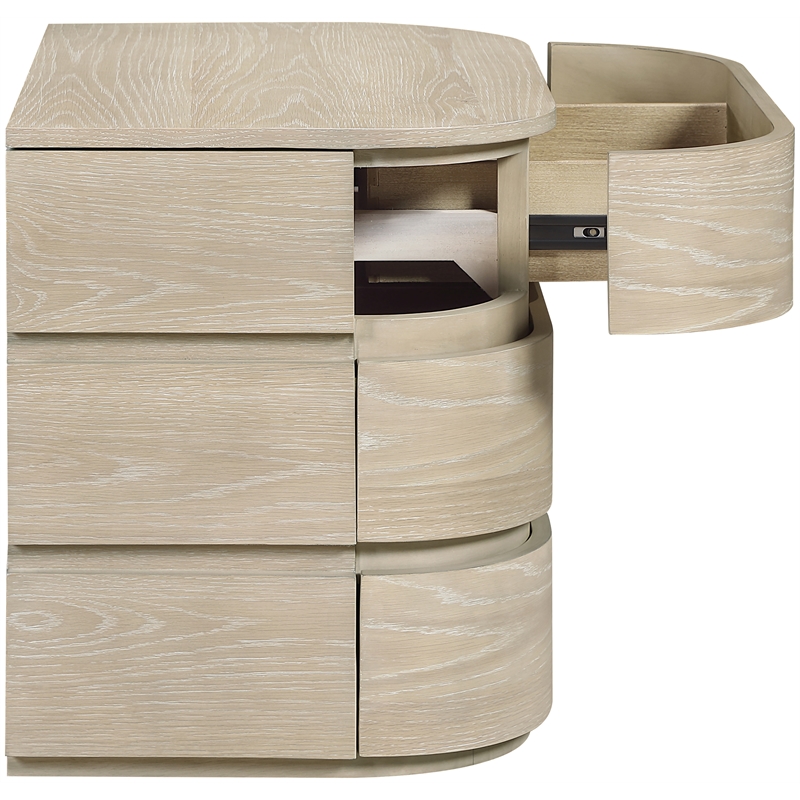 Meridian Furniture Annalise Natural Solid Wood Night Stand