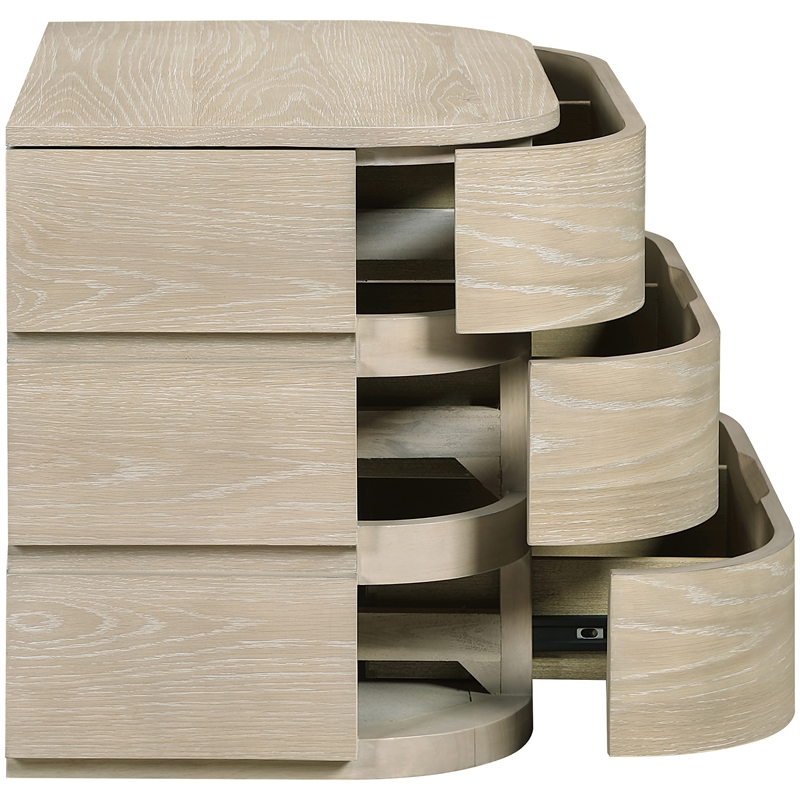 Meridian Furniture Annalise Natural Solid Wood Night Stand