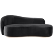 Meridian Furniture Gustavo Black Velvet Upholstered Chaise